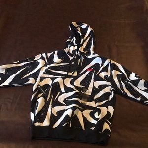 Nike Men’s black and white hoodie